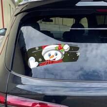 Pegatinas de Navidad para ventana divertidas calcomanías de doble cara de Papá Noel muñeco de nieve gnomo de elfo para decoración navideña de parachoques de ventana de coche muñeco de nieve de doble cara 5 unidades - como en la foto - Ver 3