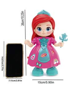 1pc Children's Electric Singing & Dancing Princess Music Light-Up Toy, Random Color - MultiWarna - View 9