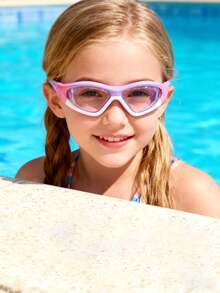 1 Piece Of Children's Anti-Fog HD Swimming Goggles, Waterproof And Anti-Fog HD Professional Diving Goggles Swimming Equipment - Silicone Earplugs Swimming Goggles, Suitable For 3-16 Years Old Children Swimming Diving Use - Multicolor - View 3