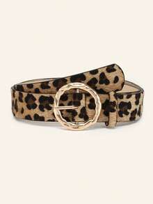 1pc Leopard Print Women's Belt, Suitable For Pairing With Shorts - Belt - View 8