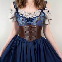 Summer Waist Trainers  Moldeadoras De Cuerpo Christmas Country Goth Acesssories 1pc Women's Elastic Wide Belt With Three Buckle Decoration Ladies Palace Style Body Shaping Black Belt Women Waist Jewelry Corset Belt Red Belt Waist Belt Women Plus Size Belts Women Curvy Stretch Waist Belt With Dress Wide Girdle Waist Chains For Women Y2k Accesories Beach Accesories For Women Cinturón Para Vestido Elegante Rave Accessories Emo Accsesories - 棕色 - 查看 2