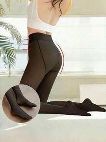 240g/80g Warm Thermal Lined Tights Women Winter Thermal Sexy Tights Leggings Wool Fake Translucent Pantyhose Panty Stockings