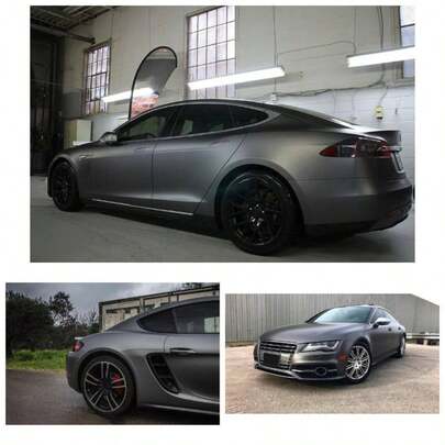 Car Wrap Body Scratch Resistance Release Technology 1 X 5FT Gloss Black Automotive Vinyl Wrap