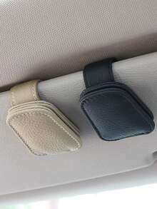 1pc Colorful, Lightweight, Portable, Sturdy, Scratch-Resistant, Easy-To-Store Leather Eyeglass Clip - A - View 7