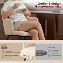HOMCOM Dining Chair, Cord Cover, Shell Shape, Metal Legs, Foot Cushion, Beige - 1 - 查看 7