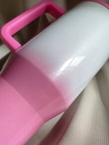 [Christmas Gift] Hydro Jug Traveler 32oz Pinkish-White Gradient Patterns Of Double Wall Insulated Stainless Stee With Straw Cup. Flip-Straw Water Bottle. 24 Hours Cold, Completely Leak-Proof. Suitable For Water, Ice Drinks , Hot Drinks, Juice And Iced Tea Or Coffee. Suitable For Camping, Work, Indoor Use. It Is Also Very Suitable To Be Given As A Gift. - 漸層粉 - 查看 5