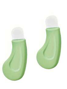 1/2 pezzi Raschietto per punti neri, pulitore delicato dei pori del viso, strumento per l'esfoliazione della pelle, adatto per la pulizia dei punti neri, rimozione delle impurità, spatola per la cura della pelle non elettrica con superficie testurizzata, manico di colore verde chiaro/rosa/beige/viola, facile da impugnare, accessorio per la pulizia dei pori