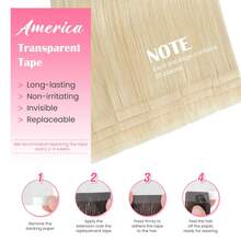 150grams Tape In Hair Extensions Human Hair,#60 Platinum Blonde 16-26inch,20Pcs/50Grams,100% Brazilian Remy Tape Ins Real Human Hair Extension,Christmas Birthday Gift For Women, Perfect For Daily Party & Wedding Use, 4-5 Packs To Add Length & Volume - S60 - 查看 4