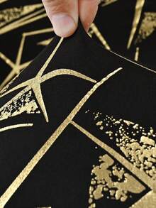 غطاء كرسي ذو ظهر منخفض من الحرير الحليبي والرسم الهندسي، تصميم كلاسيكي بسيط، قابل للإزالة والغسيل، مناسب للفنادق والمطاعم والمكاتب والبارات