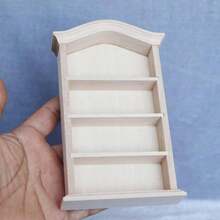 GSYY Toyan Doll Wooden Bookshelf Miniature: Mini Furniture Shelf Doll Cabinet Mini Scene Bookcase Fairy Cabinet 1/12 Doll  Accessories - Đen và trắng - Xem 7