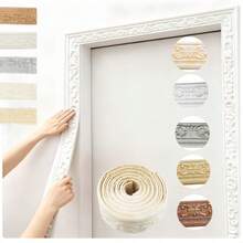 1pc 3D Foam Wall Edge Sticker, Self-Adhesive Waterproof Baseboard Wall Paper Border, Bedroom Home Wall Decor - Multicolor - View 2