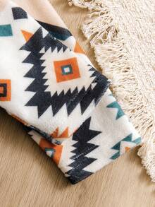 Ramadan Traditional Set, Boys Graphic Pattern Crew Neck Long Sleeve Top And Elastic Waist Pants 2 Pieces Outfit, Suitable For Infant Daily Casual Wear