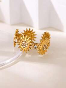 女士小圆珠流苏戒指，优雅流苏戒指，开口可调节指环，女士魅力饰品时尚配饰，送她的礼物，派对饰品配饰，圣诞配饰 - 原子流蘇 - 查看 7