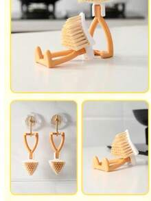 3pcs Folding Triangle Brush Set, Kitchen Sink Drain Cleaning Brush, Bathroom Tile Grout Scrub Brush - Multicolor - View 6