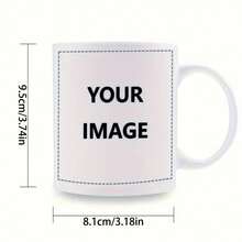 1pc "Halloween Theme Ceramic Mug" Mug, Coffee Cup, Tea Cup 11oz And 15oz "Halloween Frozen Season" Pattern, The Best Halloween Holiday Gift For Friends And Family, High Temperature Resistant, Machine - 白色 - 查看 4