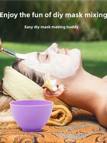 1个DIY面膜搅拌碗，带有精确的刻度标记，方便混合面膜粉，是制作定制面膜的理想工具。采用耐用柔软的橡胶材料制成，不易损坏。