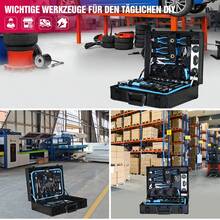 Cassetta degli attrezzi per la manutenzione combinata - Set di utensili base da 247 pezzi per la manutenzione domestica, set di utensili generici per macchine - 1 - Visualizzare 8