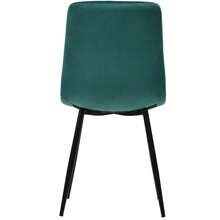 117cm Dining Table Set With 4 Chairs, Rectangular Dining Table, Modern Kitchen Table Set, Dark Green Velvet Dining Chair, Black Table Legs - Green + MDF - View 2