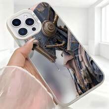 Cubierta de telefono con diseño de robot futurista azul gris oscuro para iPhone 14 Pro Max funda protectora con impresion de mecha y texto SO COOL ideal para uso diario en cafeterias y salas de estar - Blanco - Ver 5