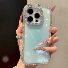 [Popular] Cute, Sparkly, And Stylish Cat Ear TPU Smartphone Case For IPhone 17/17 Pro/17 Pro Max/16/16 Pro/16 Pro Max/15/15 Pro Max/14/14 Pro/14 Pro Max/13/13 Pro/13 Pro Max. Luxurious, Waterproof, Drop-Resistant, And Scratch-Resistant. - 紫色 - 查看 5
