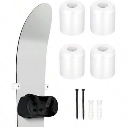 Roliwils Snowboard Wall Mount PU Rubber Grip Binding- Protection Ski Wall Mount Compatible Skateboard Wall Mount Option Garage/Home 5-Min Setup