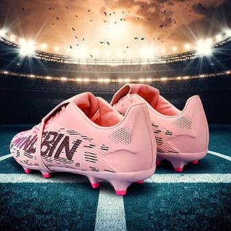 1 Pair Adult Student Unisex High-Top Outdoor Soccer Cleats, Professional Sports Shoes, Large Size Anti-Slip Durable AG/FG Studs For Natural Grass, Soft Ground, Lace-Up Football/Rugby Trainers, Lightweight High-Performance Non-Slip Design, Top-Grade Soccer Boots, Factory Direct