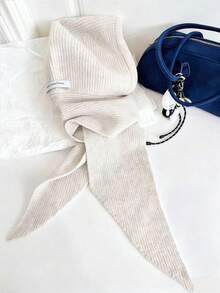 1 pezzo Berretto balaclava da donna di colore unito, cappello lavorato a maglia spesso e caldo con protezione per le orecchie, set elegante e casual retrò di berretto e sciarpa versatile, adatto per uso all'aperto, sci, ciclismo, viaggi, feste, uso quotidiano in autunno/inverno