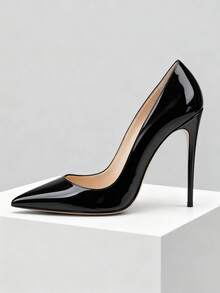 Ziheels Elegant 12cm/4.72" Stiletto High Heels For Women Patent Leather Pumps  Black Heels Sexy Pointy Formal Dress Shoes - Patent-Black - 查看 6