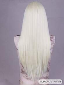 26-Inch Brown Long Straight Middle-Parted Full Wig For Women, Suitable For Daily Wear, Parties And Holidays - Multicolor - View 9