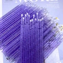 Mollie Lipper 100pcs Removing Swab Crystal Micro Brush Make Up Eyelash Extension Supplies Lashes Accessories Makeup Tools - Multicolor - View 7