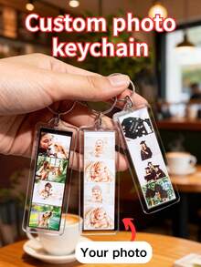 1/3/5pcs Personalized Photo Keychains, Custom Photo Keychains, Key Rings With Photos, Long Photo Keychains, Personalized Gifts, Customized Gifts, Couple Gifts, Gifts For Best Friends, Gifts For Women, Christmas Gifts, Perfect For Mother's Day, Father's Day, Anniversaries, Valentine's Day, Birthdays, Weddings, Gifts For Best Friends - Multicolor - View 1