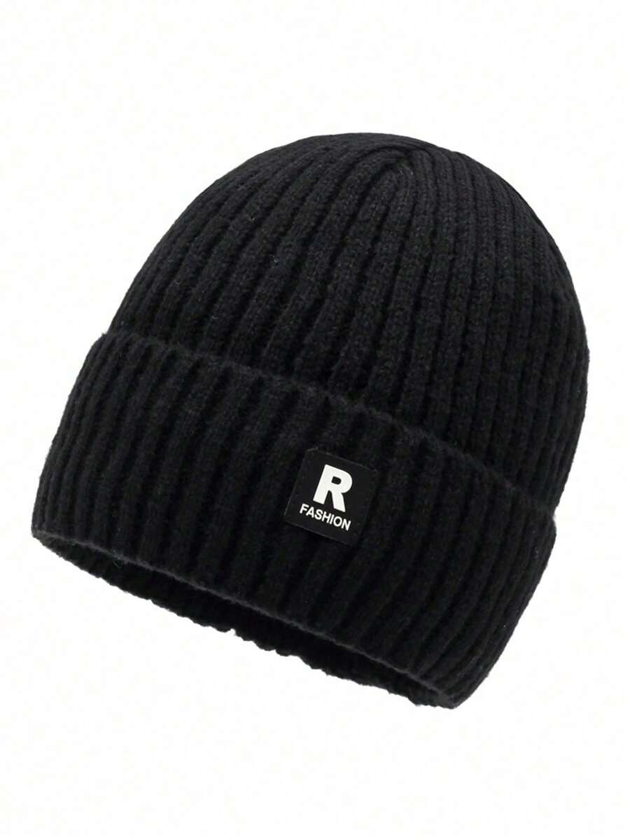 Gorro de Malha Mantenedor de Calor para Outono e Inverno, Gorro de Lã para Homens e Mulheres no Inverno, Gorro Unissex Grosso de Tricô Preto Tipo Pescador Slouchy, Gorros de Inverno, Touca Macia