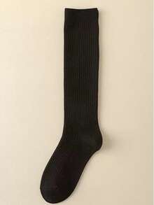 1 Pair/5 Pairs Women's Thick Cashmere Blend Knee-High Socks, Warm For Autumn/Winter - Multicolor - View 6
