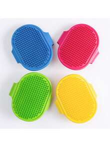 2 件装宠物 TPR 沐浴刷、猫按摩刷、狗沐浴手套、硅胶清洁橡胶沐浴梳、可调节、按摩沐浴免洗手套，适用于长毛和短毛的狗和猫 - 彩色 - 查看 9