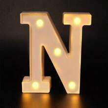 26 Letter LED Lights Luminous Number 0-9Lamp Wedding Birthday Christmas Decoration Decoration Night Light Party Bedroom 16CM Height (Without Battery) - White - View 42