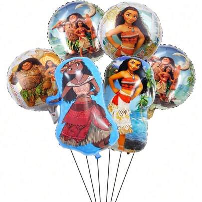 Foil Balloon Set Cartoon 18 Inch Round Balloon Party Decoration Room Decor Party Favors Anime Ornaments Gifts Supplies Decorations Gifts Can Be Used For Party Decorations, Holiday Decorations, Daily Gatherings Back To School Season Christmas Party