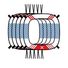 Set de 5 Puertas de Carrera FPV para Avata y Drones Plegables - Kit de Pista de Carreras con Puerta de Entrenamiento para Evitar Obstáculos - Rojo - Ver 3