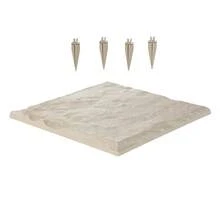 Garden Stepping Stones, 4Pcs 15.5 X 15.5 In, Decorative Stepping Stones With Stakes, Weather-Resistant Plastic Pathway Pavers, Smooth Surface, Outdoor Walkway For Lawn Patio Landscape, Beige - Beige 4 Pcs - View 8