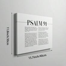 1 pieza Salmo 91 Versículo Bíblico Arte de Pared, "El que habita al abrigo del Altísimo" Pintura en Lienzo, Póster de Escritura Cristiana, Decoración de Bandera, Adecuado para Dormitorio, Sala de Estar u Oficina, Decoración de Habitación con Tema Cristiano, Disponible con o sin Marco. - Multicolor - Ver 12