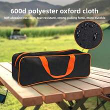 Geantă organizatoare de călătorie de Crăciun - Husă de depozitare impermeabilă neagră și portocalie, 2 dimensiuni pentru ambalarea cadourilor de sărbători, depozitarea cadourilor și accesorii tehnologice (greutate ușoară 142g/119g) - Multicolor - Vizualizare 2