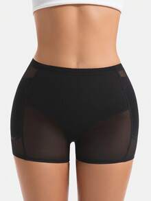 Women's Shapewear Shorts, Tight Pants With Fake Butt, Padded Hips And Thighs, Lifting And Shaping Waist, High Waist Tummy Control Panties With Removable Foam Pads, Slimming Belly, Compression Bodysuit, Seamless Underwear, Elastic Waist Trainer, Fashionable Bodycon Shapewear - Black - View 3