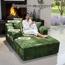 47'' Boneless Cloud Sofa Bed – Deep Seat Cushion No Assembly Required, Modern Fluffy Loveseat Couch For Living Room & Bedroom,For Small Spaces, Apartment, Movie Night - 綠色 - 查看 8