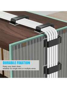 Eight Hole Single (Conventional Adhesive) Wire Fixing Clip - Self-Adhesive Wire Organizer