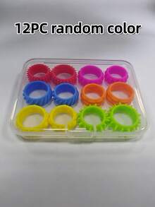 Fidget Silicone Sensory Ring, Soft Skin-Friendly Pressable Stress Relief Ring, Adult Office Commuting Desktop Decompression Tool, Daily Relaxation Valentine's Day Gift - Multicolor - View 10