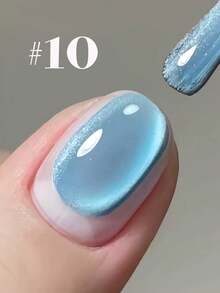 MISS SHAKA 10毫升秋冬美甲冰透明粉蓝玻璃珠猫眼凝胶指甲油超闪灯泡猫眼脚趾甲油美甲艺术美甲沙龙居家DIY美甲用品圣诞美甲 - 彩色 - 查看 8