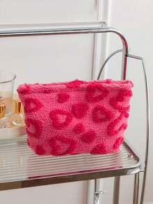 This Cute Large-Capacity Cosmetic Bag Features An Embroidered Bow, Serving As Both A Portable Travel Organizer And A Toiletry Bag, Perfect For Storing Makeup, Skincare Products, Toiletries, And Makeup Brushes. It Is An Ideal Choice For Autumn, Winter, And The Christmas Season.,Pouch,Makeup Pouch,Travel Essential - Multicolor - View 15