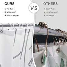 Cortina de chuveiro impermeável com estampa de mármore (1 peça), acessórios para banheiro, à prova d'água e resistente a mofo, lavável à máquina, material de poliéster, não desbota, leve e respirável. A cor pode variar ligeiramente devido às condições de iluminação. Inclui 12 ganchos - decoração artística para banheiro. - B - Ver 11