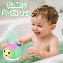 Bath Toys 1 Year Old Girls, Pool Table Infant Toy 6-12-18 Months, Whale Spray Toy, 1st Birthday Gifts Girls,One 1 2 3 Year Old Boys Girls Gifts, Toddler Shower Gifts - 灰色 - 查看 6