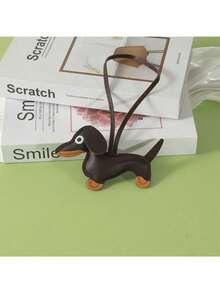 Cute Dachshund Leather Keychain Lucy Girls Inspired Bag Hanger Dog Car Ornament For Pet Lovers Key Ring Gift - one-size - View 12