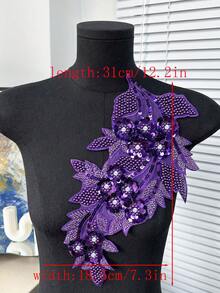 20 piezas/paquete, colores surtidos, nuevos parches de aplicación de cristal de strass bordados en 3D, adecuados para decoración de ropa, reparación, accesorios de vestidos de novia DIY, manualidades de bordado y costura - Multicolor - Ver 29